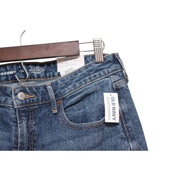 NWT Old Navy Jeans Size 12 Extra High Rise Sky Hi Wide Leg Denim Preppy Boho - Picture 6 of 14
